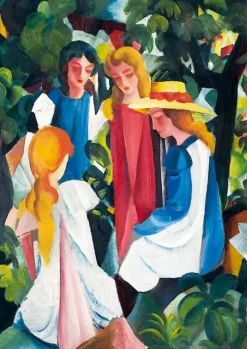 Bluebird Puzzle : August Macke - Four Girls, 1913 (1000)