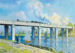 Bluebird Puzzle : Claude Monet - Railway Bridge at Argenteuil, 1873 (1000)