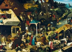 Bluebird Puzzle : Pieter Bruegel the Elder - Netherlandish Proverbs, 1559 (3000)
