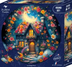 Bluebird Puzzle : Round - Le Cottage Fleuri (501)