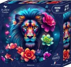 Bluebird Puzzle : Round - Rainbow Lion (501)