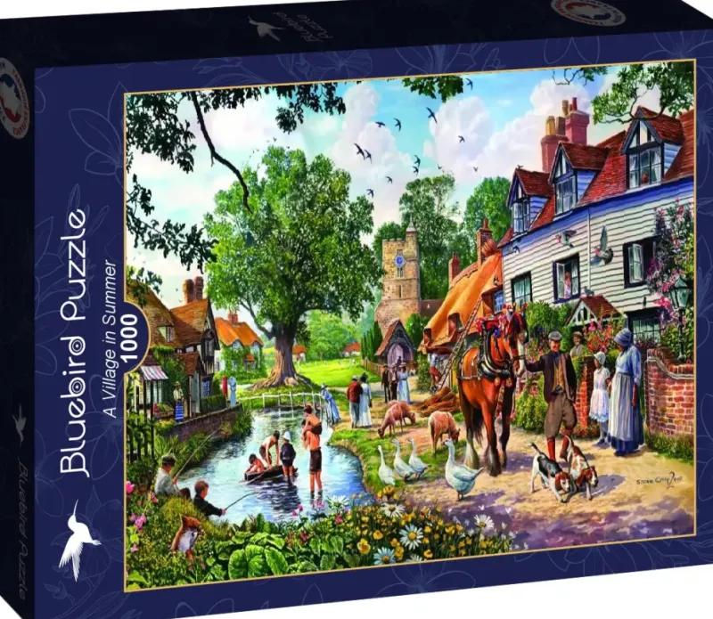 Bluebird Puzzle : Steve Crisp - A Village in Summer (1000)