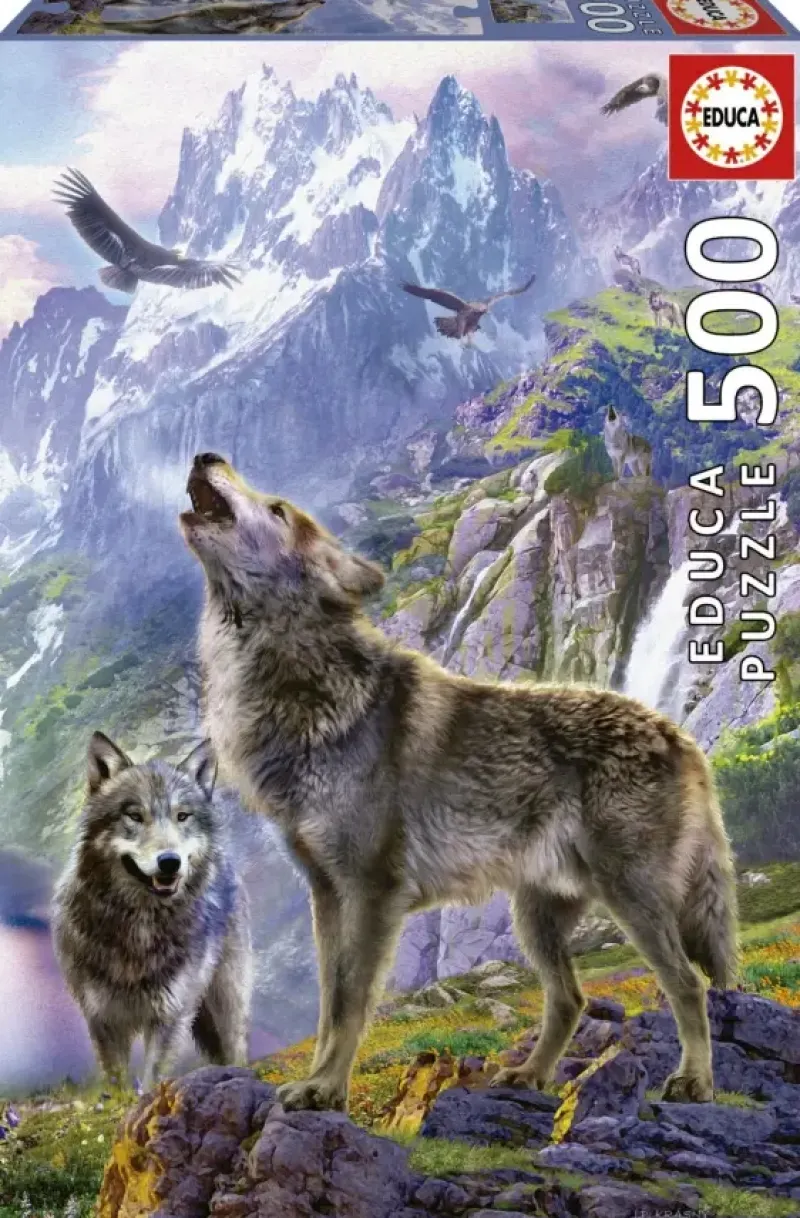 Educa : Jan Patrik Krasny - Wolves In the Rocks (500)