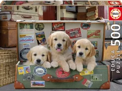 Educa : Puppies in the Luggage (500)