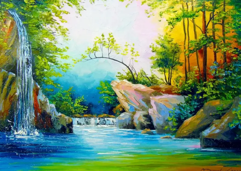 Enjoy : In the Woods near the Waterfall (1000)