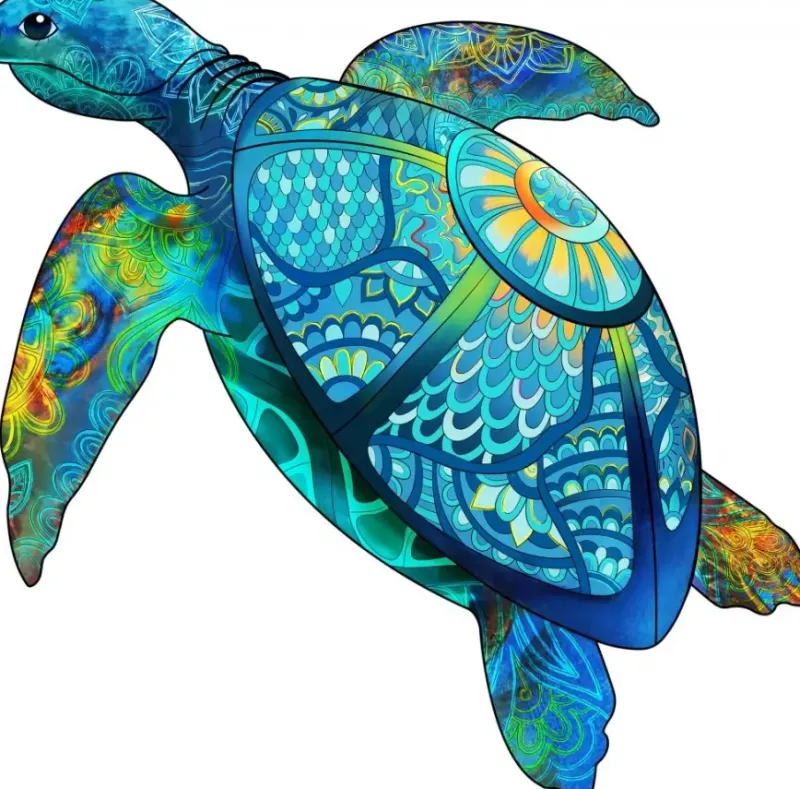 Eureka : Rainbow Wooden Puzzles, Sea Turtle (125)