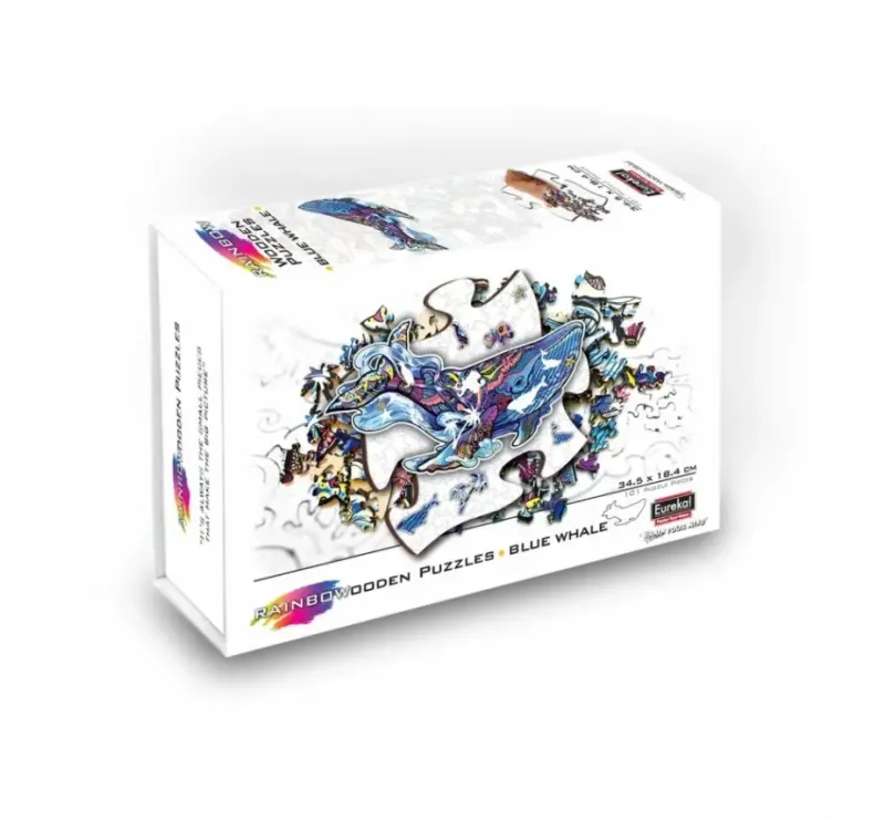 Eureka : Rainbow Wooden Puzzles, Blue Whale (101)