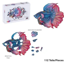 Eureka : Rainbow Wooden Puzzles, Fighting Fish (112)