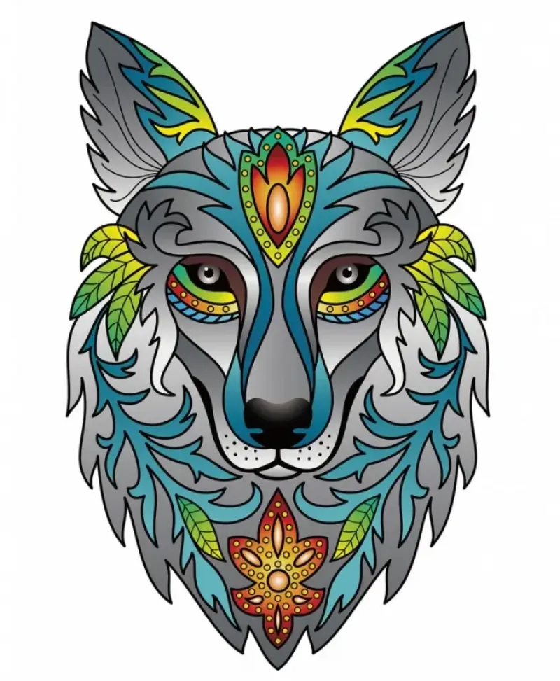Eureka : Rainbow Wooden Puzzles, Wolf (180)