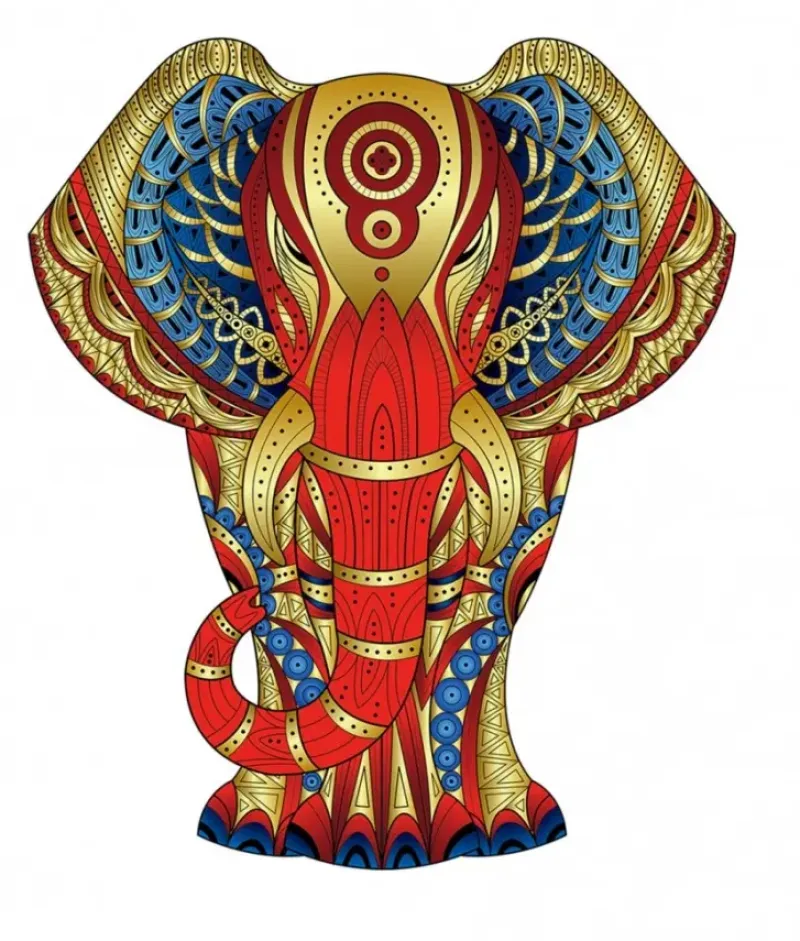 Eureka : Rainbow Wooden Puzzles, Elephant (120)