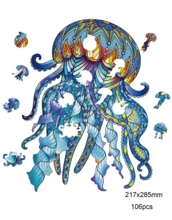 Eureka : Rainbow Wooden Puzzles, Jellyfish (106)