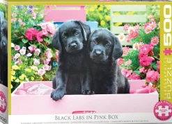 EuroGraphics : Large Pieces - Black Labs in Pink Box (500)