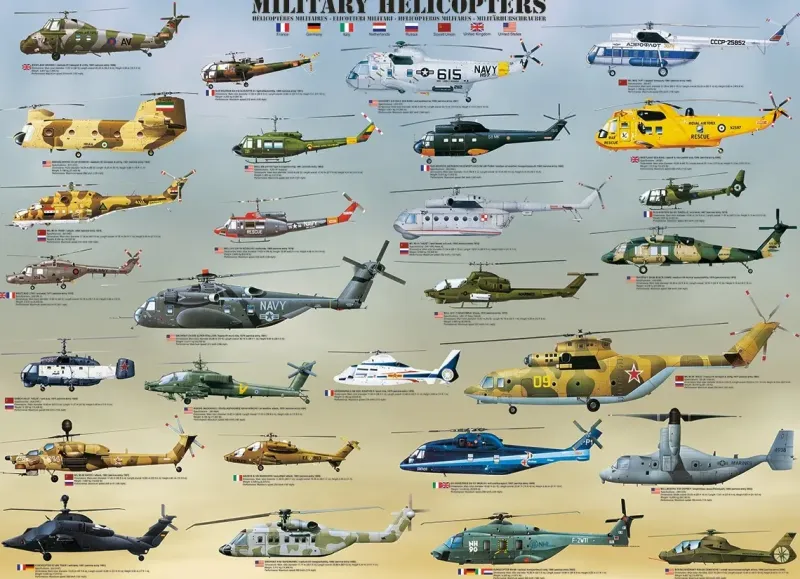 EuroGraphics : Military Helicopters (1000)