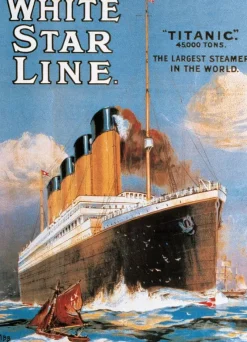 EuroGraphics : Titanic White Star Line (Retro Poster) (1000)