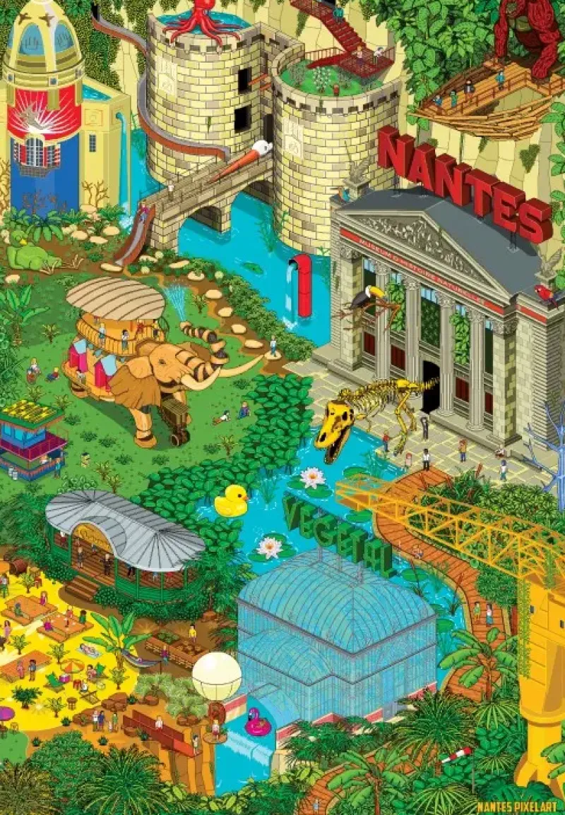 Grafika : Nantes - Green 2 (1000)