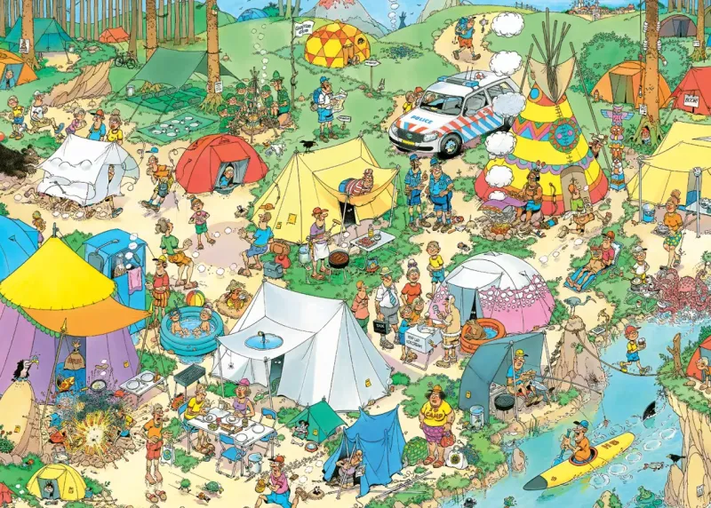 Jumbo Jan Van Haasteren: Camping in the Forest (1000)