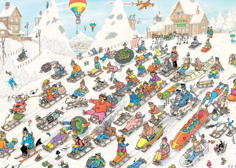 Jumbo Jan Van Haasteren: It's All Going Downhill (1000)