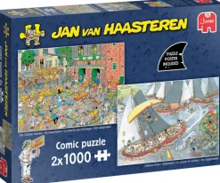 Jumbo Jan Van Haasteren: 2 x 1000 (The Cheese Market, Sailboat Race)