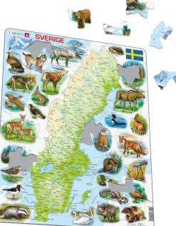 Larsen : Rampussel - Sverigekarta med svenska djur (71)