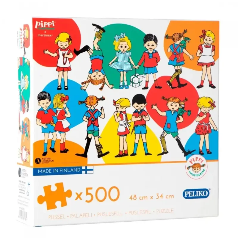 Peliko : Pippi Långstrump - Pippi, Tommy & Annika (500)