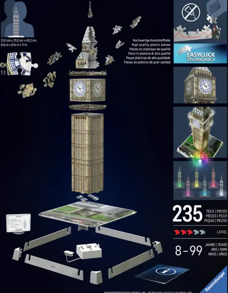 Ravensburger : 3D - Big Ben, Led Light Edition (235)