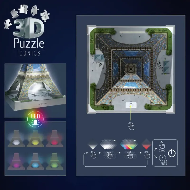 Ravensburger : 3D - Tour Eiffel, Led Light Edition (243)