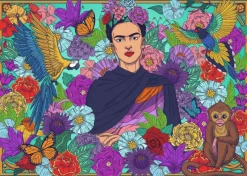Ravensburger : Frida Kahlo's Paradise - Parrot, Monkey and Blooms (1000)