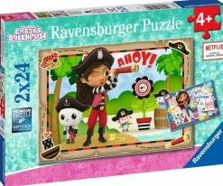 Ravensburger : Gabbys Dollhouse - Let's Pirate Party! (2 x 24)