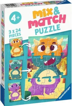Ravensburger : Mix & Match - Cute Dinos (3 x 24)