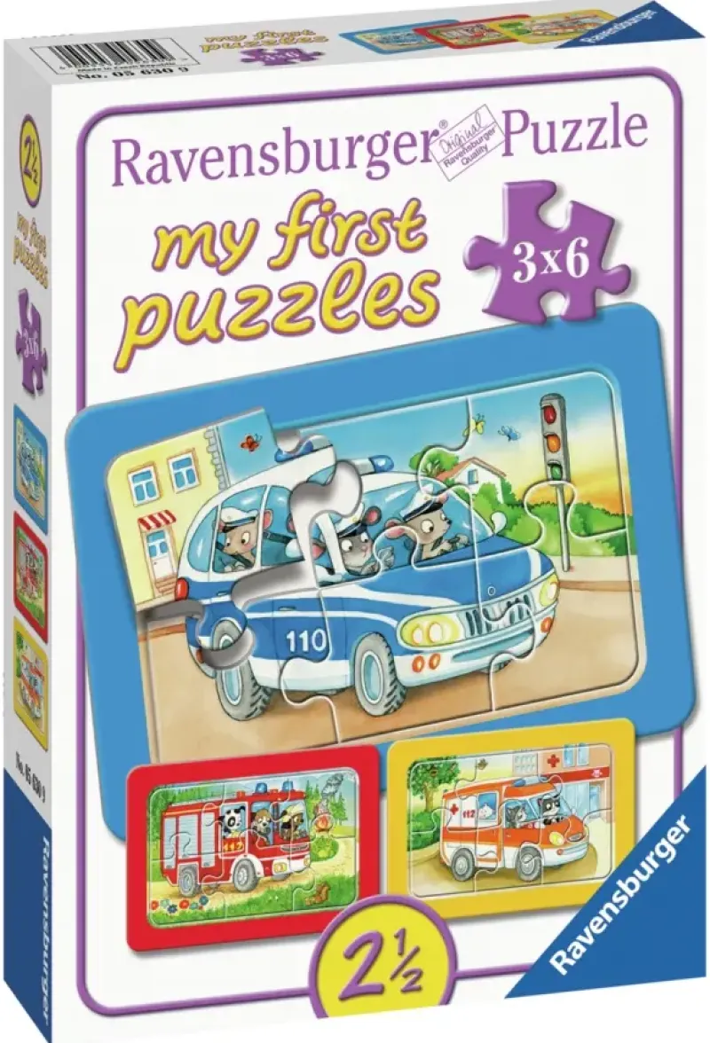 Ravensburger : My First Color Puzzles - Animals at Work (3 x 6)