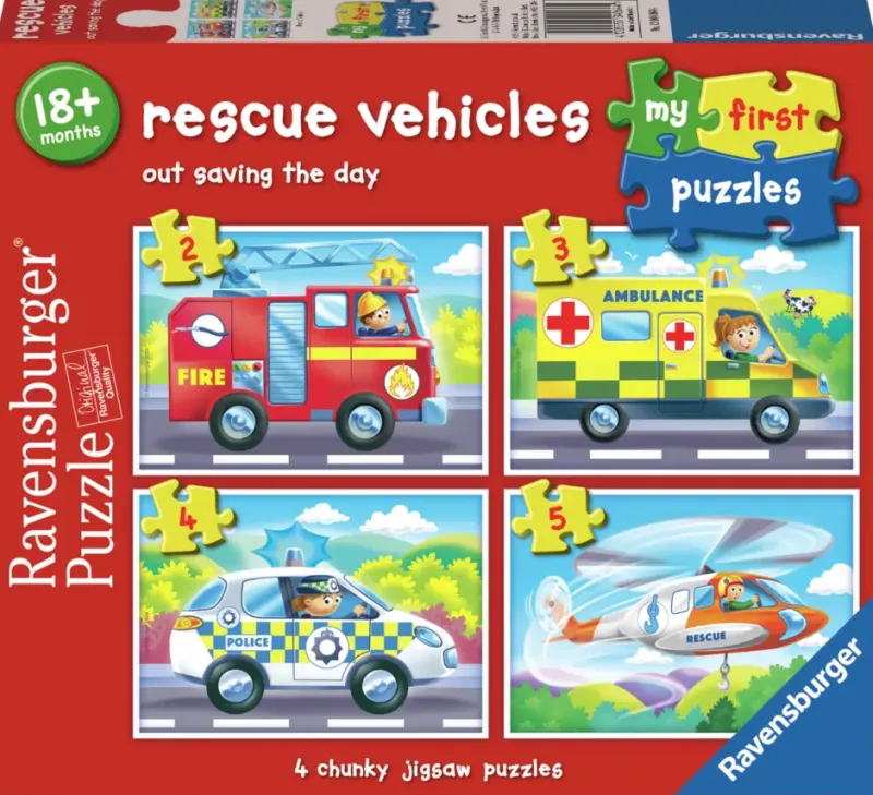 Ravensburger : My First Puzzle - Rescue Vehicles (2, 3, 4, 5)