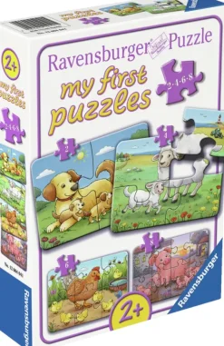 Ravensburger : My First Puzzle - Farm Animal Families (2, 4, 6, 8)