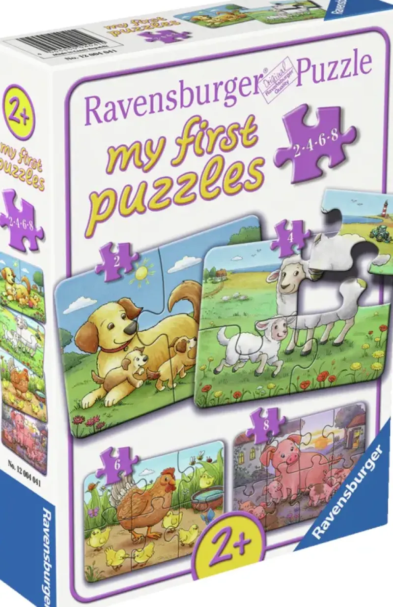 Ravensburger : My First Puzzle - Farm Animal Families (2, 4, 6, 8)