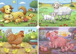 Ravensburger : My First Puzzle - Farm Animal Families (2, 4, 6, 8)