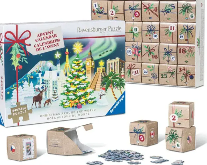 Ravensburger : Pusselkalender - Christmas Around the World (24 x 54)