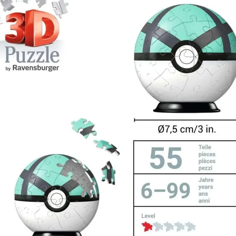 Ravensburger : Puzzle Ball - Pokemon, Net Ball (54)