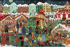 Ravensburger : Wooden Träpussel - Christmas Market (500)