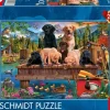 Schmidt : A Family of Dogs at the Lake (1000)