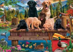 Schmidt : A Family of Dogs at the Lake (1000)