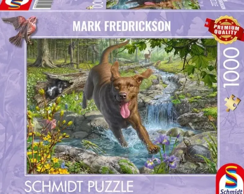 Schmidt : Mark Fredrickson - Springtime Cavorting with a Labrador Retriever (1000)