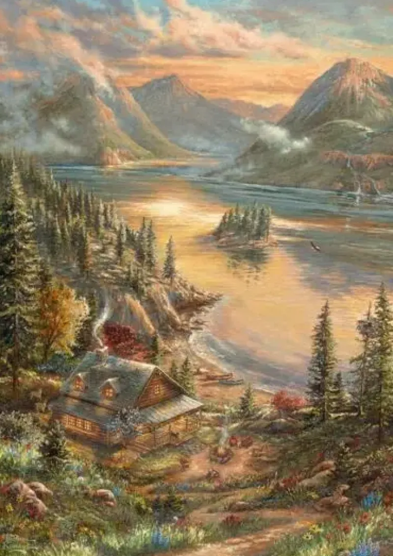 Schmidt : Thomas Kinkade Studios - Lakeside Splendor (500)