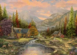 Schmidt : Wooden Träpussel - Thomas Kinkade Studios, Sierra Paradise (1000)