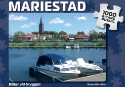 Svenskapussel : Mariestad - Båtar vid Bryggan (1000)