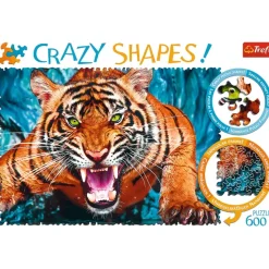 Trefl : Crazy Shapes! - Facing a Tiger (600)